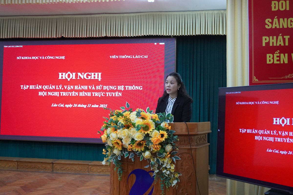 Tập huấn quản lý, vận hành sử dụng hệ thống hội nghị truyền hình  trực tuyến và hướng dẫn xử lý tình huống khi kết nối hệ thống  hội nghị truyền hình tại các địa phương